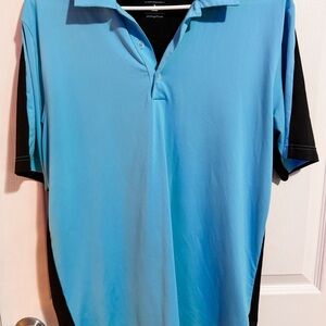 adidas Sky Blue and Black Polo Shirt